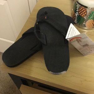 rainbow sandals, black